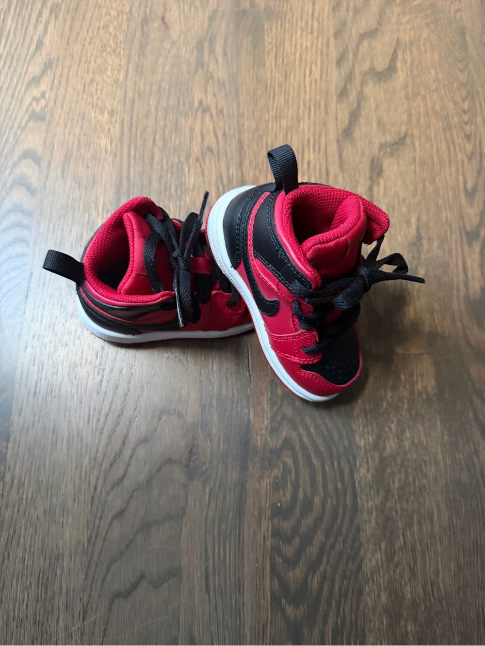 Baby Nike Jordan 1s Red and Black  Sneakers